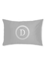 Poszewka satynowa jasna szara z inicjałem ZOE