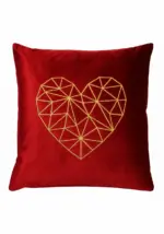 MARO HOME-poduszka dekoracyjna- geometric heart-bordo