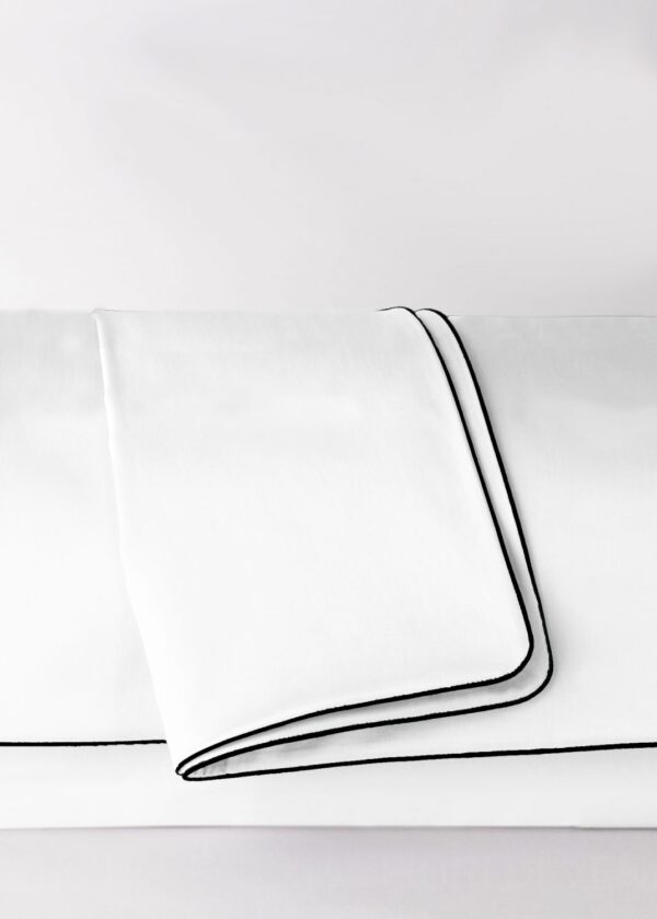 Poszwa satynowa SAN ANTONIO biała z lamówką