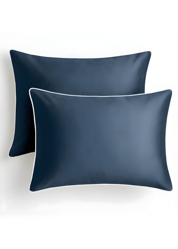 Poszewka satynowa SAN ANTONIO marengo blue z lamówką