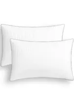 Poszewka adamaszkowa SAN ANTONIO biała ze srebrną lamówką