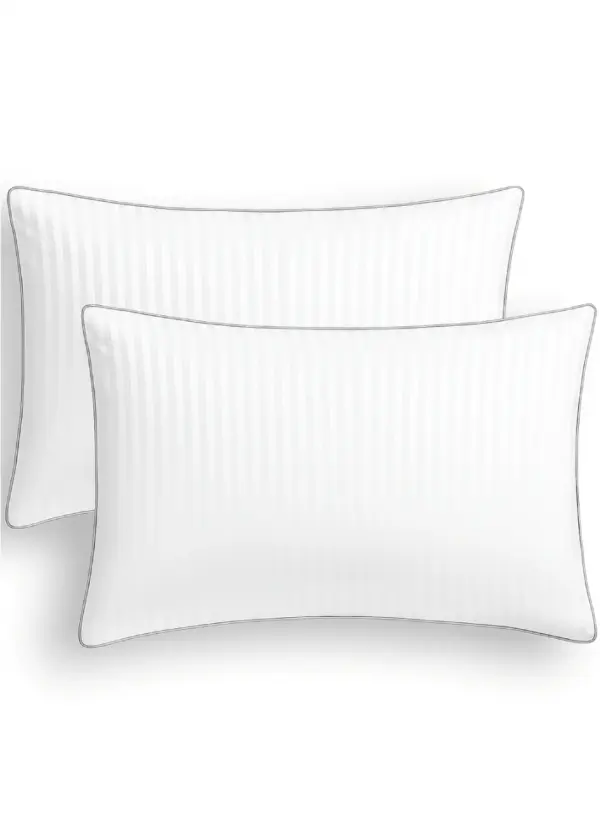 Poszewka adamaszkowa SAN ANTONIO biała ze srebrną lamówką