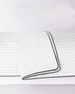 Poszwa adamaszkowa SAN ANTONIO biała z lamówką