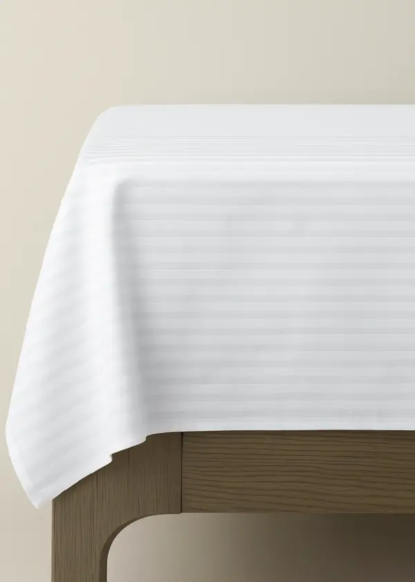 Prześcieradło wierzchnie adamaszek biały