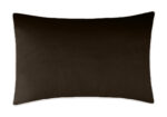Poszewka satynowa SAN ANTONIO ciemny brąz z białą lamówką
