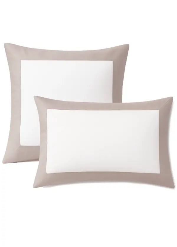 Poszewka PARIS biała z latte beż