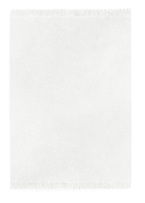 Koc bawełniany - biały - 150 x 200