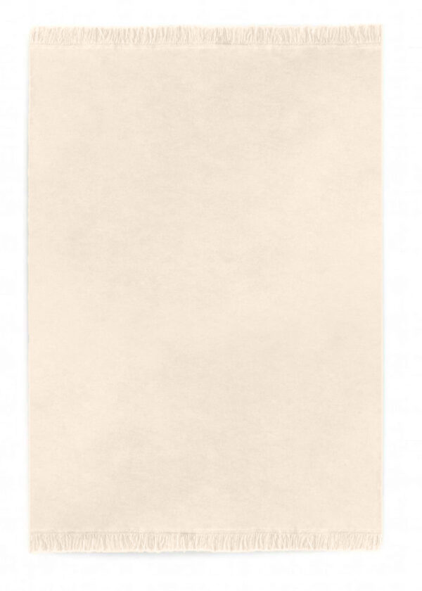 Koc bawełniany - kremowy - 150 x 200