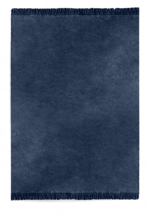 Koc bawełniany - marine blue - 150 x 200