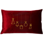 Poduszka prostokąt VELVET z haftem Christmas Gifts