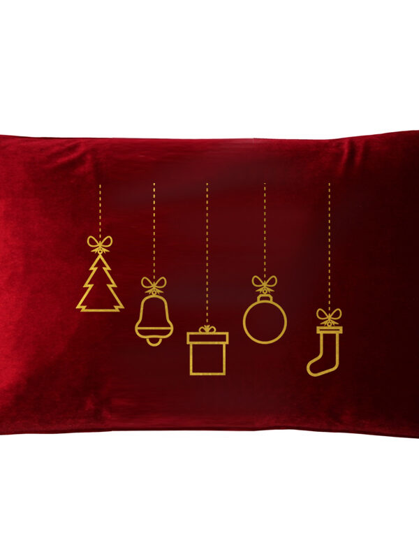 Poduszka prostokąt VELVET z haftem Christmas Gifts