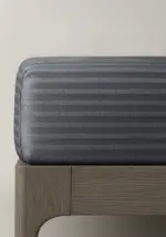 Prześcieradło adamaszkowe grafitowe z gumką