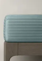 Prześcieradło adamaszkowe sage mint z gumką