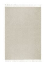 Koc ANDORA wełniano-kaszmirowy z frędzlami