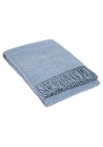 Koc CUBA wełniano-kaszmirowy z frędzlami maro home