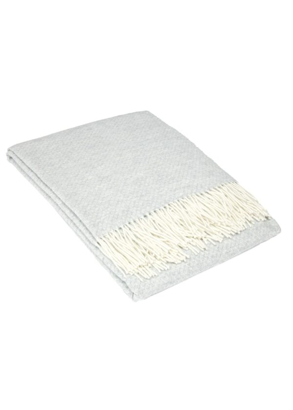 Koc CUBA wełniano-kaszmirowy z frędzlami maro home