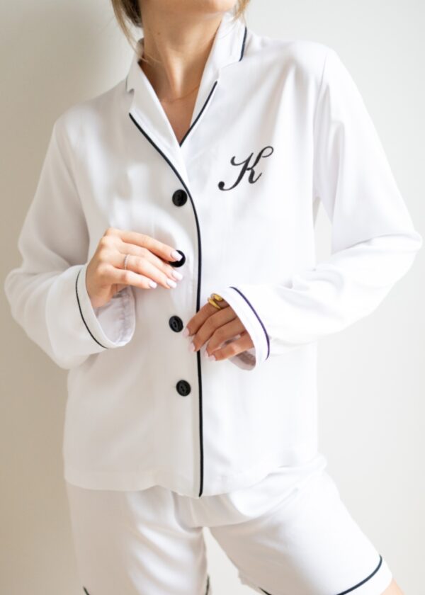 Piżama ALLEGRA biała - koszula