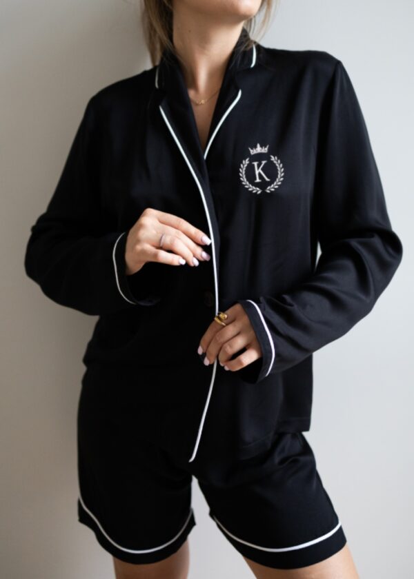 Piżama ALLEGRA czarna - koszula