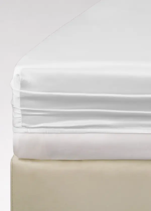 Prześcieradło TENCEL™ LUX białe z gumką