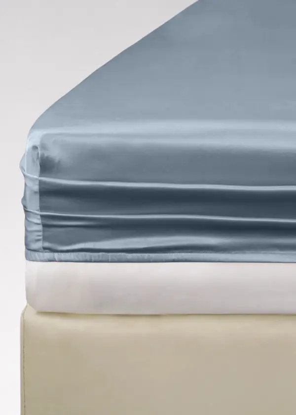 Prześcieradło TENCEL™ LUX frozen blue z gumką