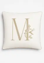 Poduszka BOUCLÉ BOTANIQUE z monogramem