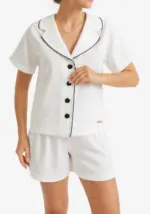 Piżama TENCEL™ LUNA biała - koszula