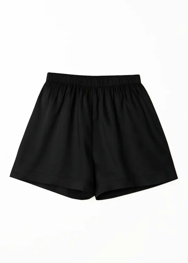 Piżama TENCEL™ LUNA czarna - spodenki