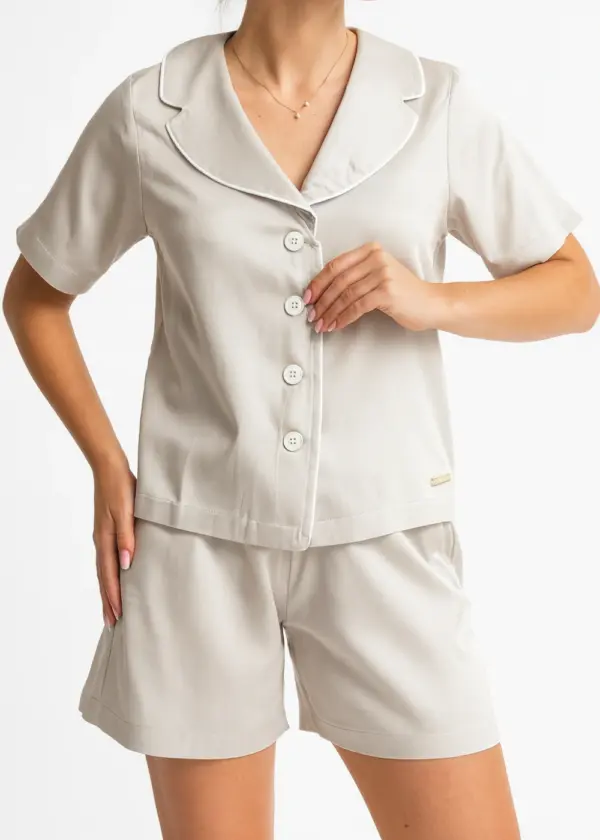 Piżama TENCEL™ LUNA dune beż - koszula