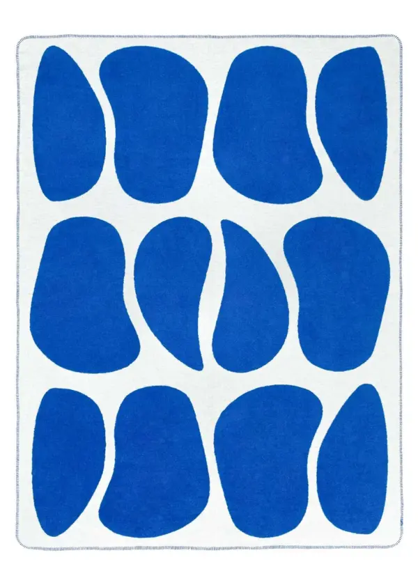 Koc bawełniany TERRA STONE Blue - 150 x 200