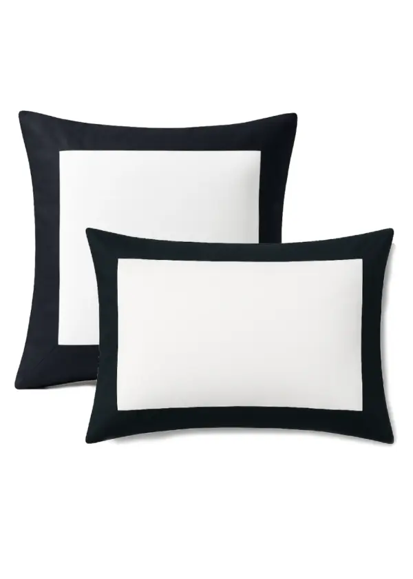 Poszewka PARIS biała z czarnym