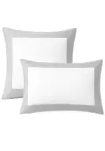 Poszewka PARIS biała z szarym jasnym