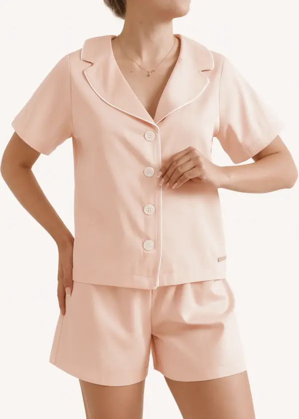 Piżama TENCEL™ LUNA pudrowy róż - koszula