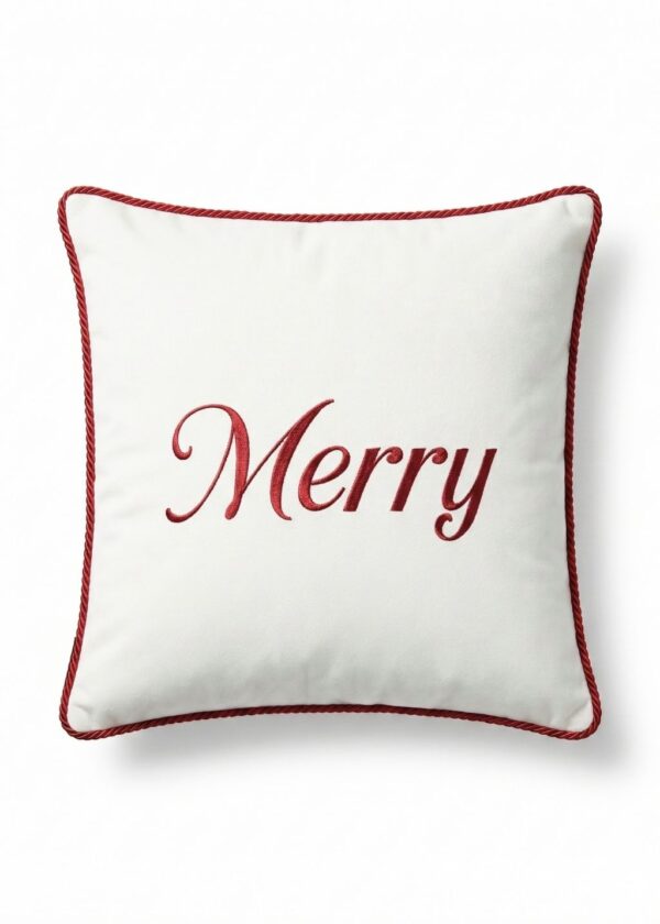 Poduszka VELVET biała MERRY